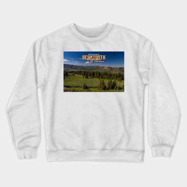 Beartooth Highway Wyoming and Montana Crewneck Sweatshirt by Gestalt Imagery